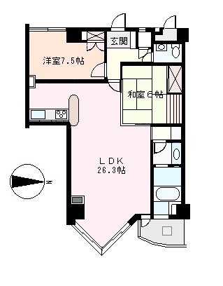 S1680R　ロイヤルアーク下田の間取り