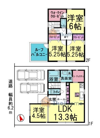 神戸市西区玉津町高津橋　中古戸建の間取り|【ホームページに現地動画掲載中】リフォーム歴R3外壁塗装・カーポートテラス　H31エコキュート交換！