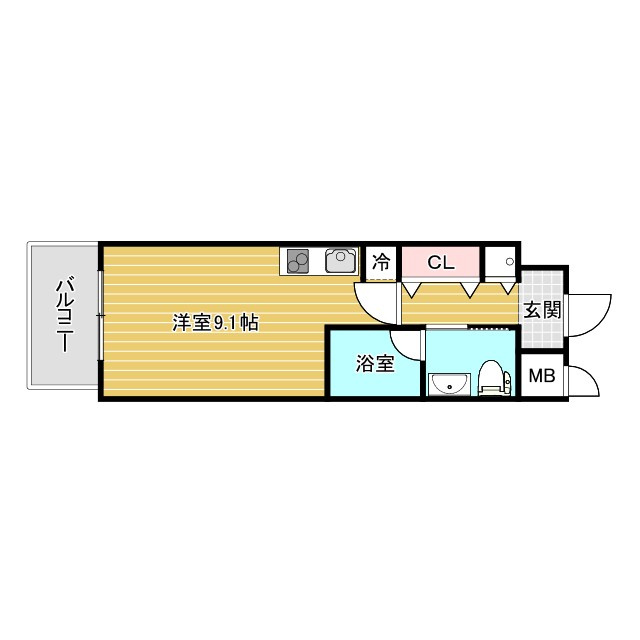 ISM谷町六丁目の間取り