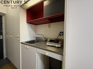 ミニキッチンですが、収納スペース豊富です。