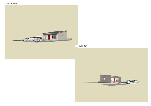 福岡市西区太郎丸１丁目　新築戸建の外観パース