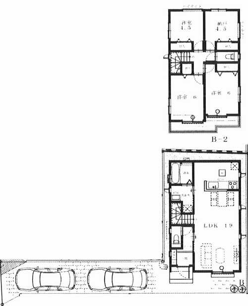 座間市座間1丁目　新築戸建全4棟　B号棟の外観パース