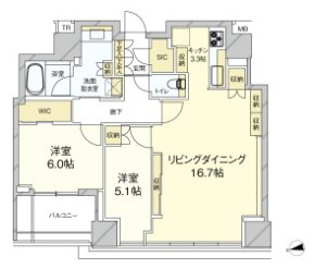 クラッシィタワー新宿御苑の間取り
