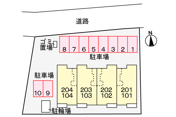 カーサ　フィオーレの駐車場|駐車場