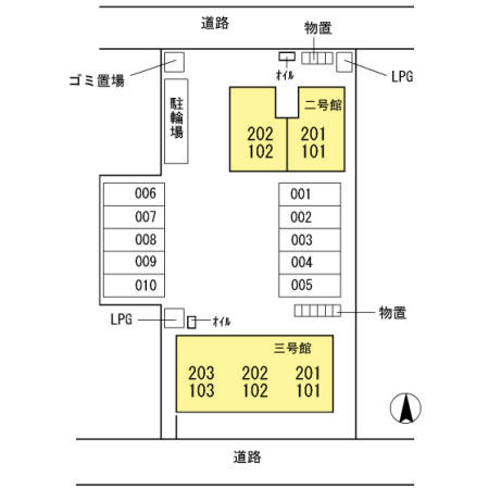 清賜知　二号館の区画図