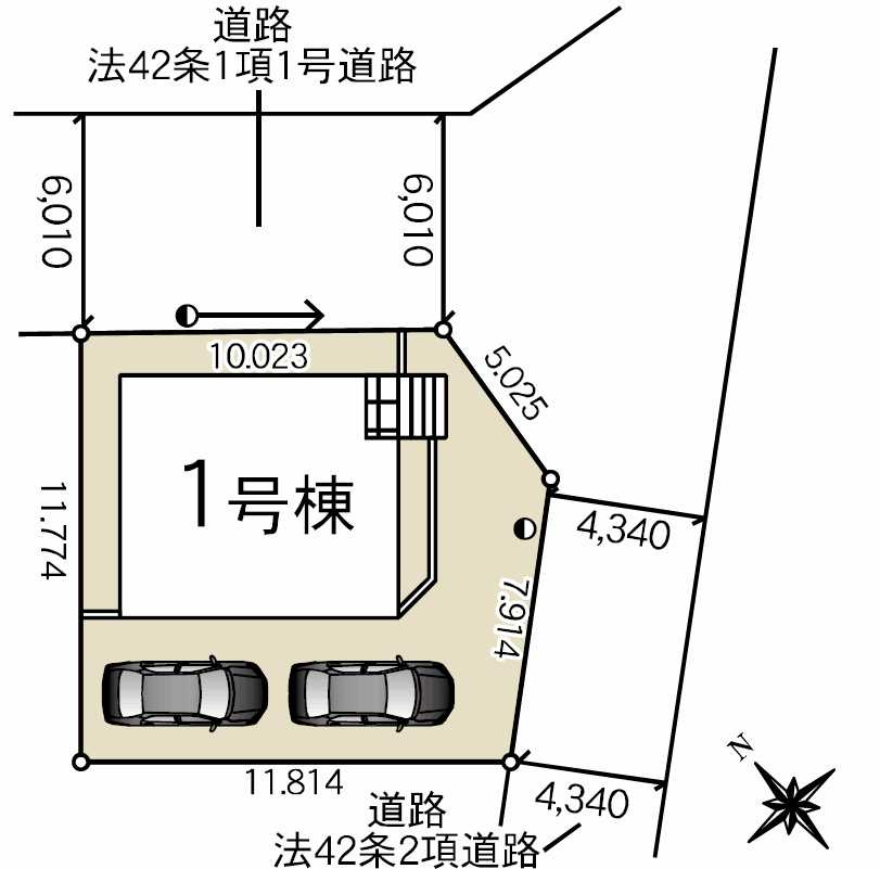 【Cradle garden】宇都宮市御幸ケ原町 第8の区画図|〇限定１邸〇
駐車スペース2台分ございます！