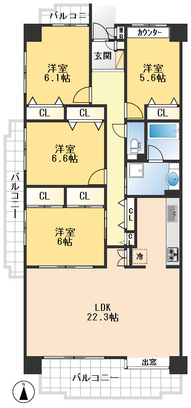 ジオ緑地公園1番館の間取り