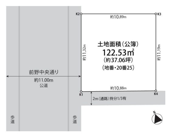 【土地図】 | 板橋区常盤台３丁目　売地 | ときわ台駅＆上板橋駅徒歩9分の好立地に広々敷地登場！