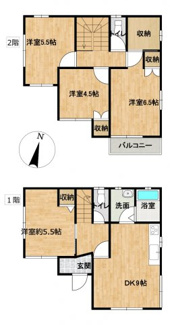 【間取り】 | 南アルプス市沢登　中古戸建　内外装フルリフォーム済み