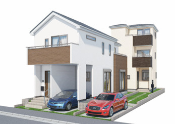 大社町　新築戸建　全２棟の区画図|前面道路約7.8ｍあり