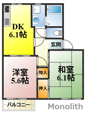 エスコートグリーンBの間取り