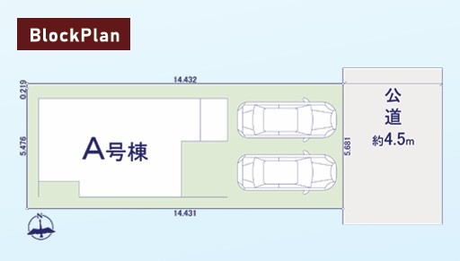 戸塚区上矢部町 新築戸建 4380万円の区画図