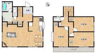 【間取り】 | 笛吹市石和町上平井　中古戸建　内外装フルリフォーム済