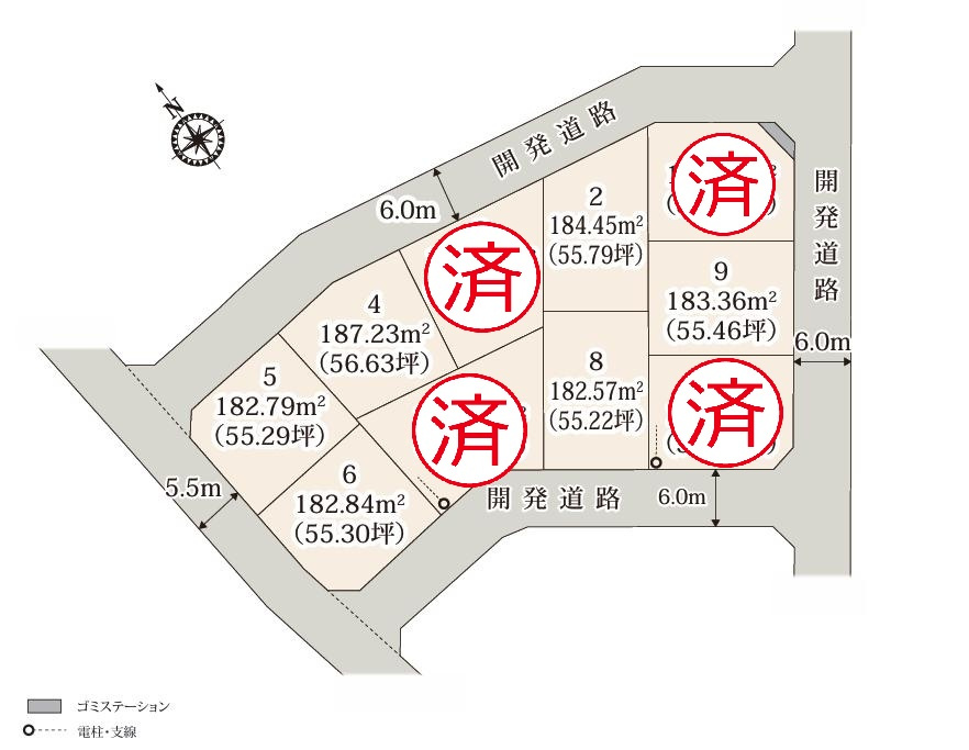 ワイウッドコート土浦市神立町第１期　新築戸建　2号棟の区画図