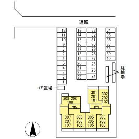 アルモ　ギオーネの区画図