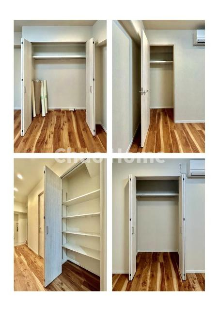 なぎさニュータウン5号棟の収納|居室にはクローゼットを完備し、自由度の高い家具の配置が叶うシンプルな空間です。お子様の成長と必要になる子供部屋を与えるにはぴったりの間取りですね。