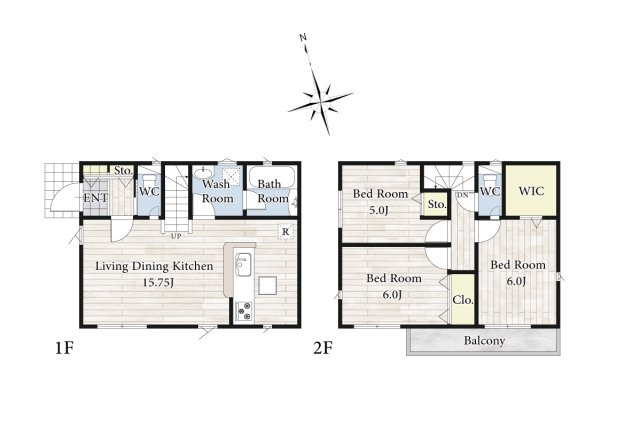【間取り】 | 陽の光をたっぷりと浴びながら気持ち良く生活が出来ます。夢のマイホーム、夢ではなく実現出来ます！見学・ご相談等、お気軽にご連絡下さい。
