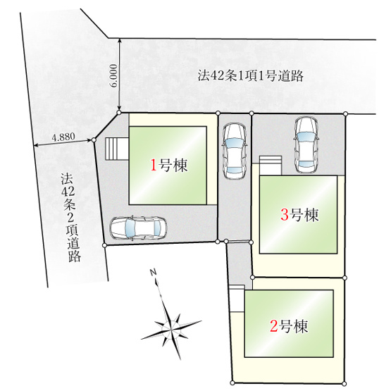 【区画図】 | ご家族様のプライベート空間が確保できる素敵な間取りです。また敷地ゆったりですので、おうち時間を楽しむのにもぴったりですね♪