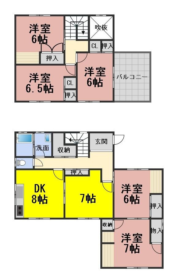 ６６２２９　関市千疋中古戸建ての間取り