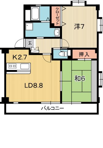 サンモール北竹島の間取り