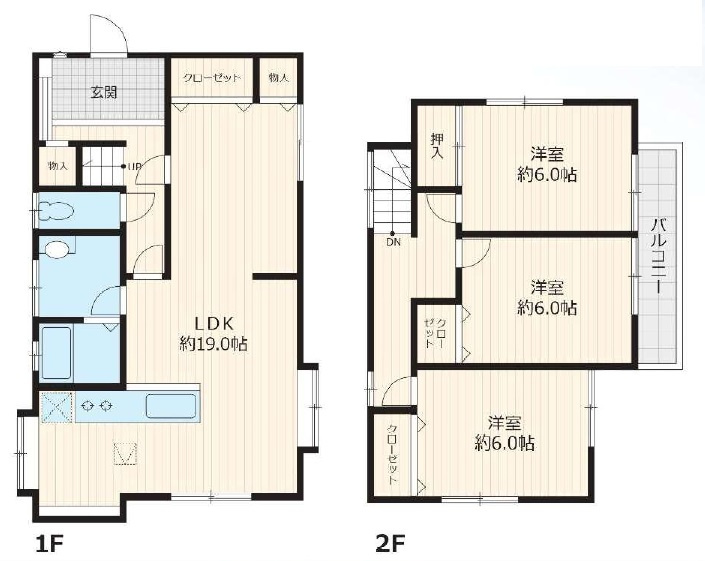 中古一戸建て 狭山市中央の間取り