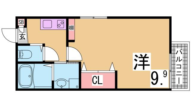 神戸市須磨区妙法寺字道正川のアパートの間取り