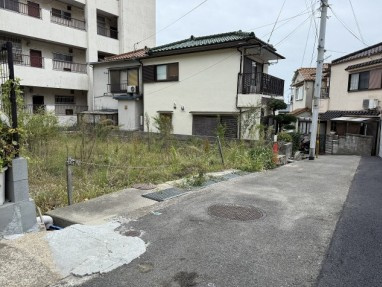 灘区薬師通　新築戸建用土地の前面道路含む現地写真