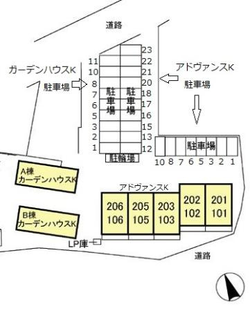 アドヴァンスKの区画図