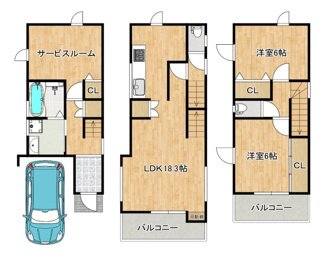 【間取り】 | 菩提町４丁　新築一戸建 | 【令和７年１月完成済】キレイなお家で気持ちのいい新生活をここではじめませんか♪