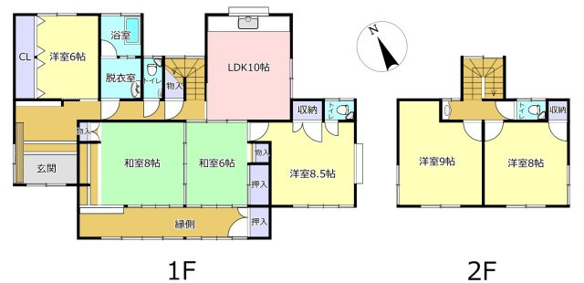 宇城市松橋町松橋の中古一戸建の間取り