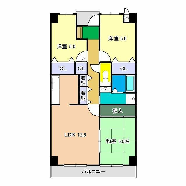 アルファステイツ桟橋通りⅡ（２０５）の間取り|現況が相違する場合は現況を優… 