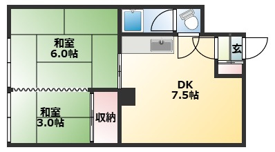 【間取り】 | 【CP対象】ハイツ平手 | 間取りです
