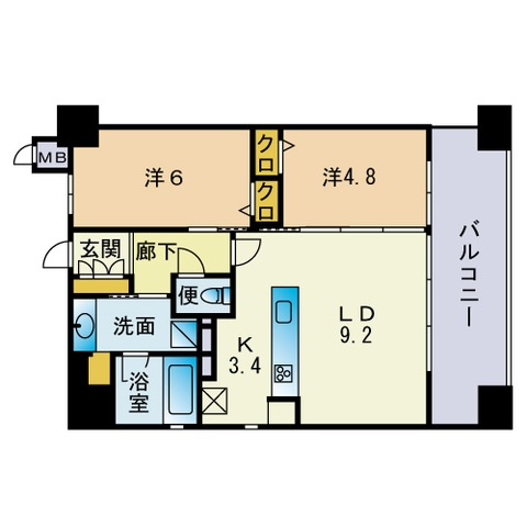 アメイズプレステージ別府の間取り