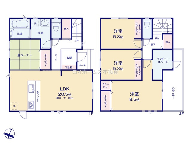 【間取り】 | 豊田市東山町４丁目1132-78『仲介料無料』新築戸建て | 2号棟