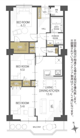 イトーピア向日マンションＣ棟の間取り|間取図