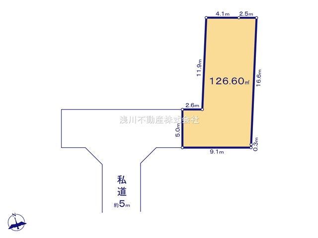 八王子市　弐分方町　建築条件付き売地の土地図|～Ｇ区画　126.60平米～