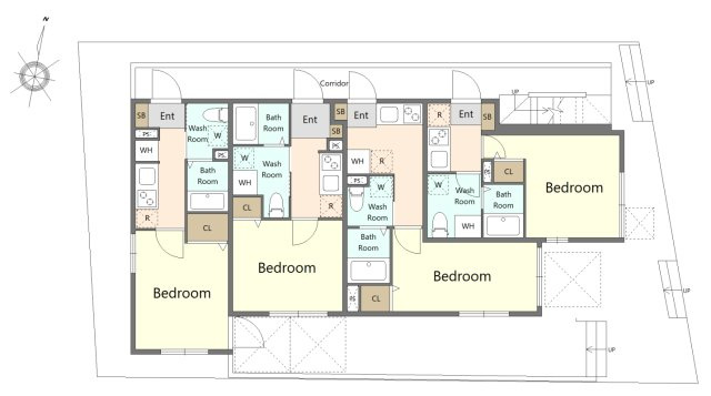 練馬区関町北新築アパートの区画図