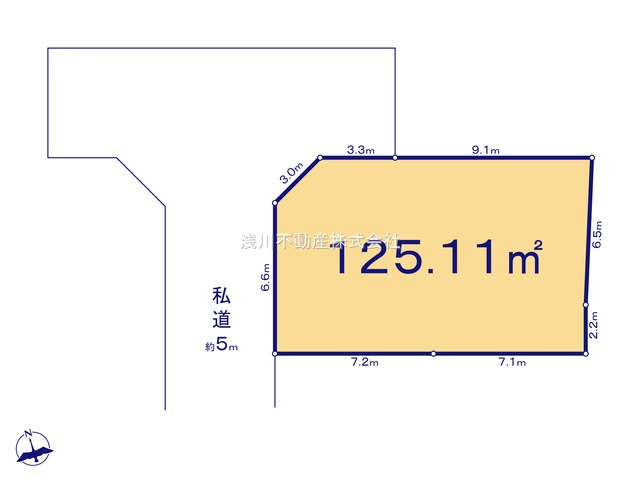 八王子市　弐分方町　建築条件付き売地の土地図|～Ｈ区画　125.11平米～
