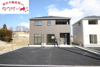 【外観】 | 油井小学校・安達中学校区　GRADLE GAEDEN 二本松市油井　第５　全１２棟　３号棟 | 南側から見た現状写真です！　日当たり良好の物件です♪