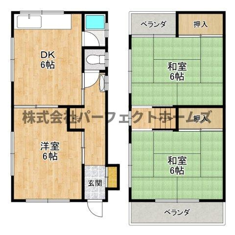 御幸東町戸建　賃貸の間取り