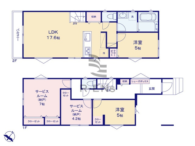 【間取り】 | 西東京市東町２丁目　新築戸建て　１号棟 | 2LDK2S・建物面積100.61ｍ2の新築戸建て誕生！