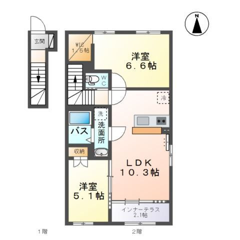 【新築】ボンヌールの間取り
