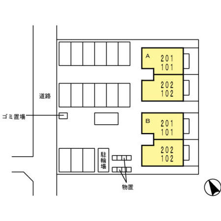 スカイスクレーパーA棟の区画図