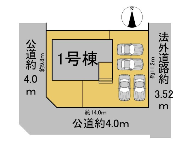 【商談中】クワイエ　安八郡安八町東結第1　全1区画分譲の区画図|■区画図
■YAMADA電機の　ヤマダ不動産　株式会社リライフ　
いつでもお問合わせ下さい。