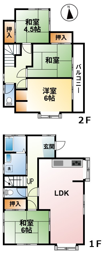 長生村小泉1556-13中古戸建の間取り
