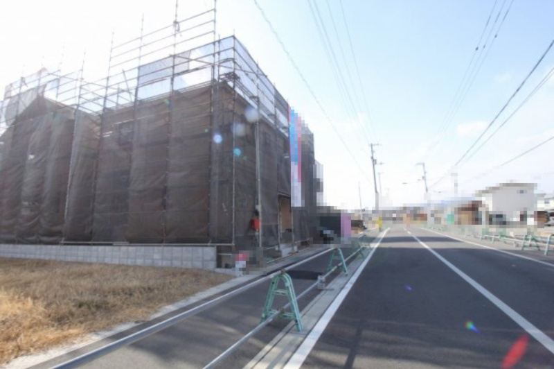 中須賀町（第1）　新築戸建　1号棟【全３区画】の前面道路含む現地写真|北側　幅員14.0ｍ　接面16.11ｍ