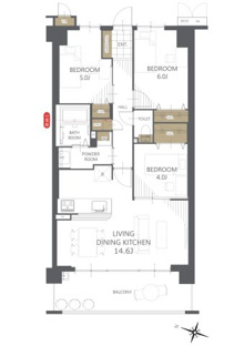 【間取り】ルイシャトレ鳳 