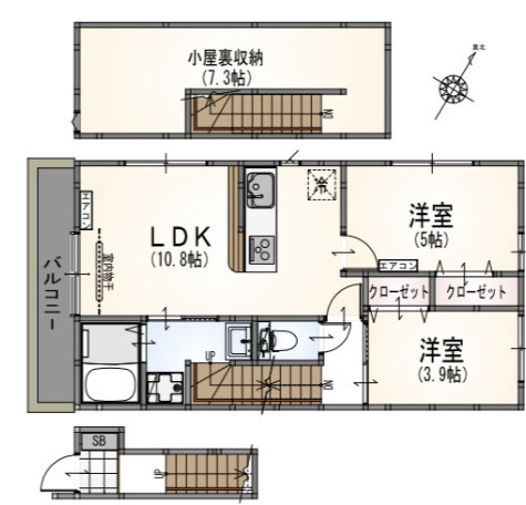 【間取り】 | サンライズ国立Ⅱ