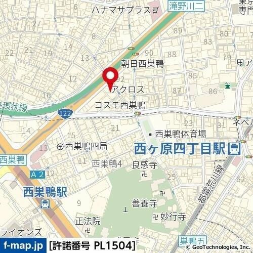マンションアクロス西巣鴨の地図