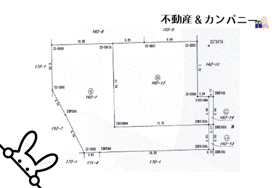 松山市正円寺２丁目の売地の土地図